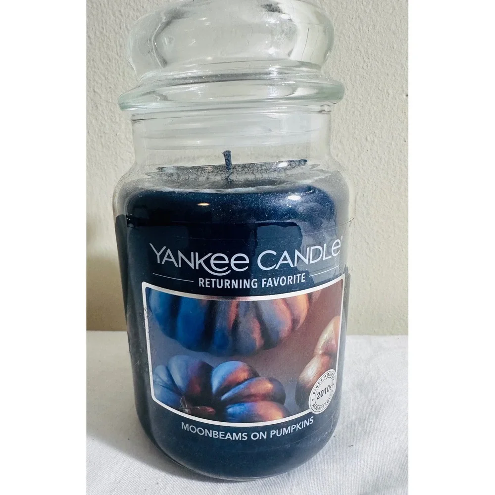 Yankee Candle Moonbeams on Pumpkins 22 oz Large Jar Retired Fall Halloween NEW